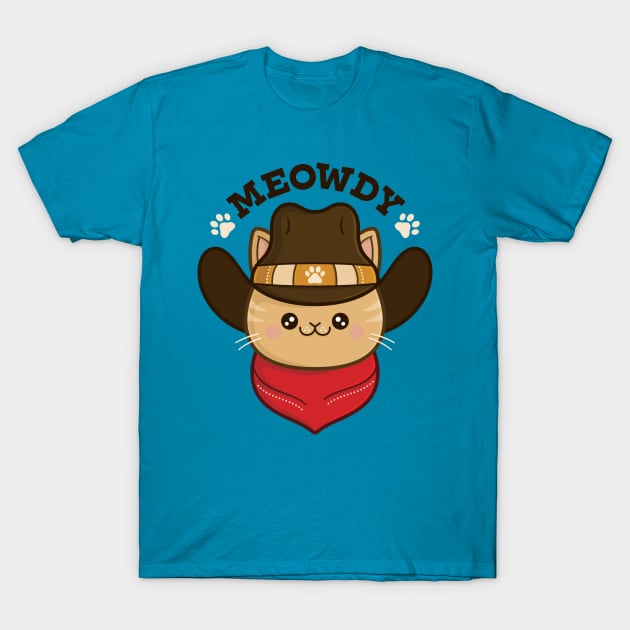 Cowboy Cat T-Shirt by Kitty Cotton